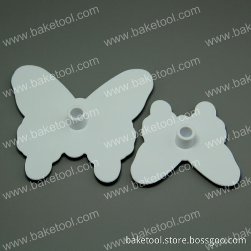 Plasrtic 2pcs Butterfly Shape Cake Fondant Press Mold Gum Paste Mold Set